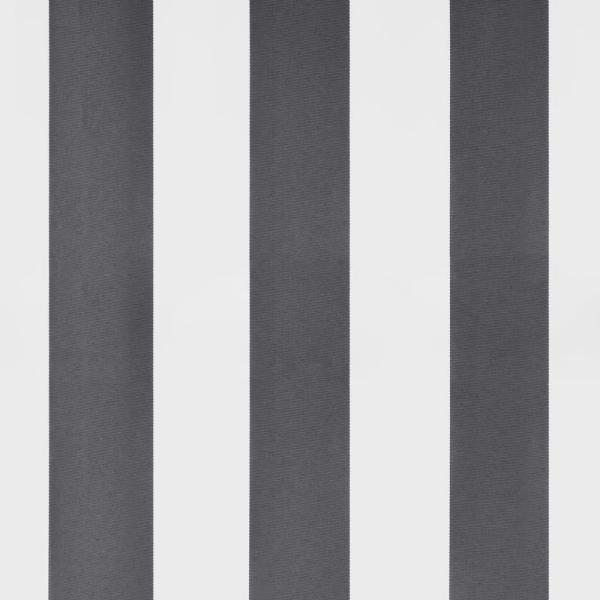 Markise Einziehbar Anthrazit und Weiß 4x3 m Stoff und Aluminium