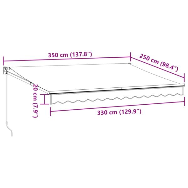 Markise Manuell Weinrot 350x250 cm
