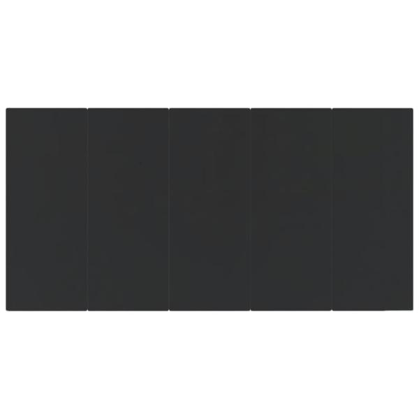 Garten-Esstisch Schwarz 200x100x74 cm Stahl und Hartglas