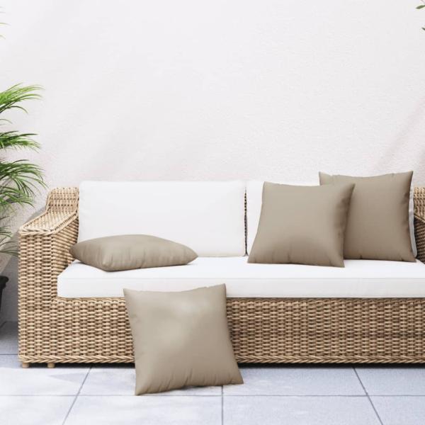 ARDEBO.de - Sofakissen 4 Stk. Taupe 40x40 cm Stoff