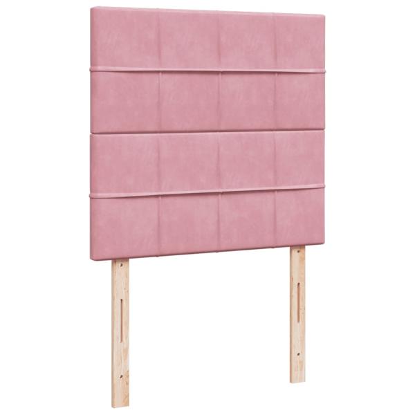 Boxspringbett mit Matratze Rosa 90x190 cm Samt