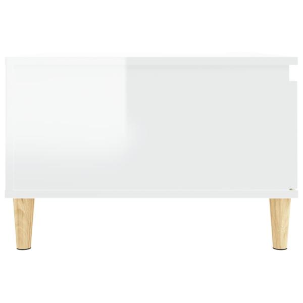 Couchtisch Hochglanz-Weiß 55x55x36,5 cm Holzwerkstoff