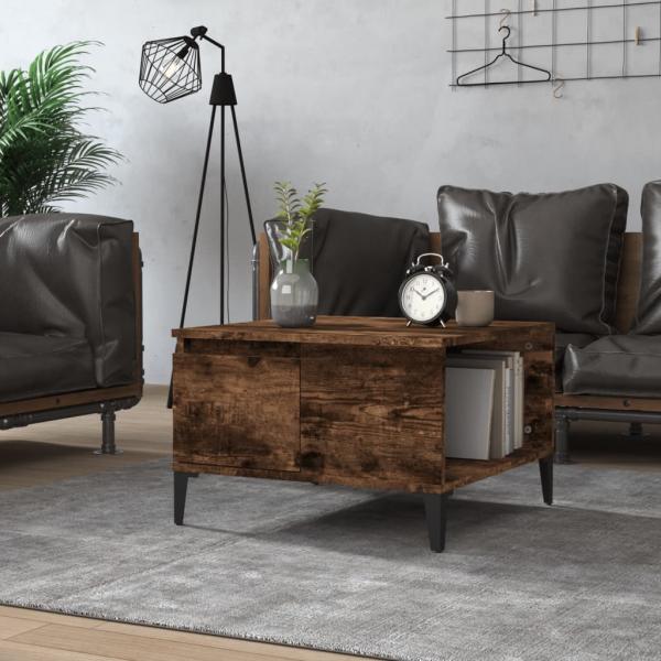 ARDEBO.de - Couchtisch Räuchereiche 55x55x36,5 cm Holzwerkstoff