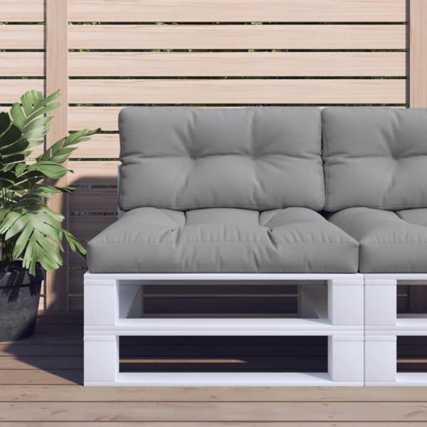 ARDEBO.de - Palettenkissen Grau 80x40x12 cm Stoff