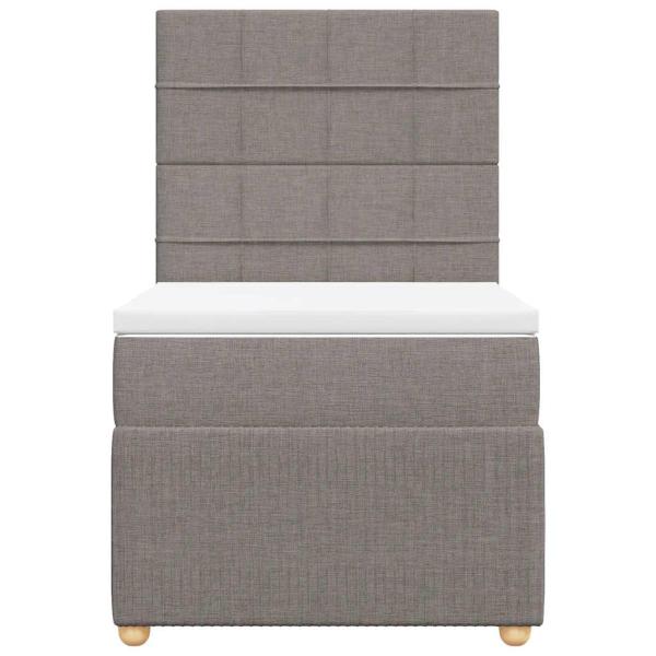 Boxspringbett mit Matratze Taupe 80x200 cm Stoff