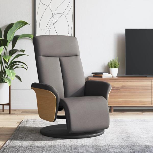 ARDEBO.de - Relaxsessel mit Fußteil Taupe Stoff