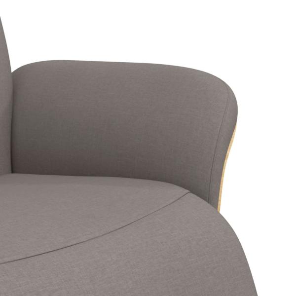 Relaxsessel mit Fußteil Taupe Stoff