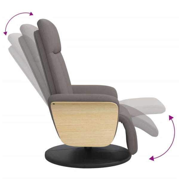 Relaxsessel mit Fußteil Taupe Stoff