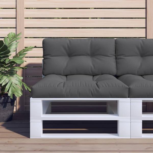 ARDEBO.de - Palettenkissen Anthrazit 80x40x12 cm Stoff