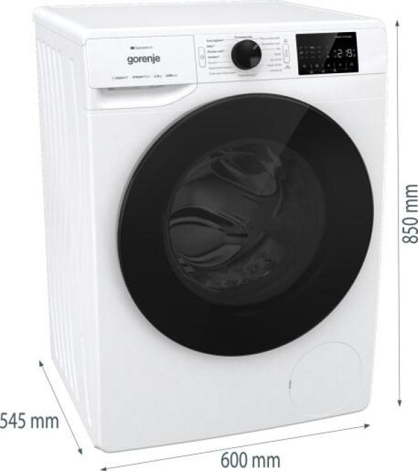 Gorenje WPNEI94DA1TS 9kg Frontlader Waschmaschine, 60 cm breit, 1400 U/Min, AquaStop, WLAN, 15 Programme, Kindersicherung, weiß
