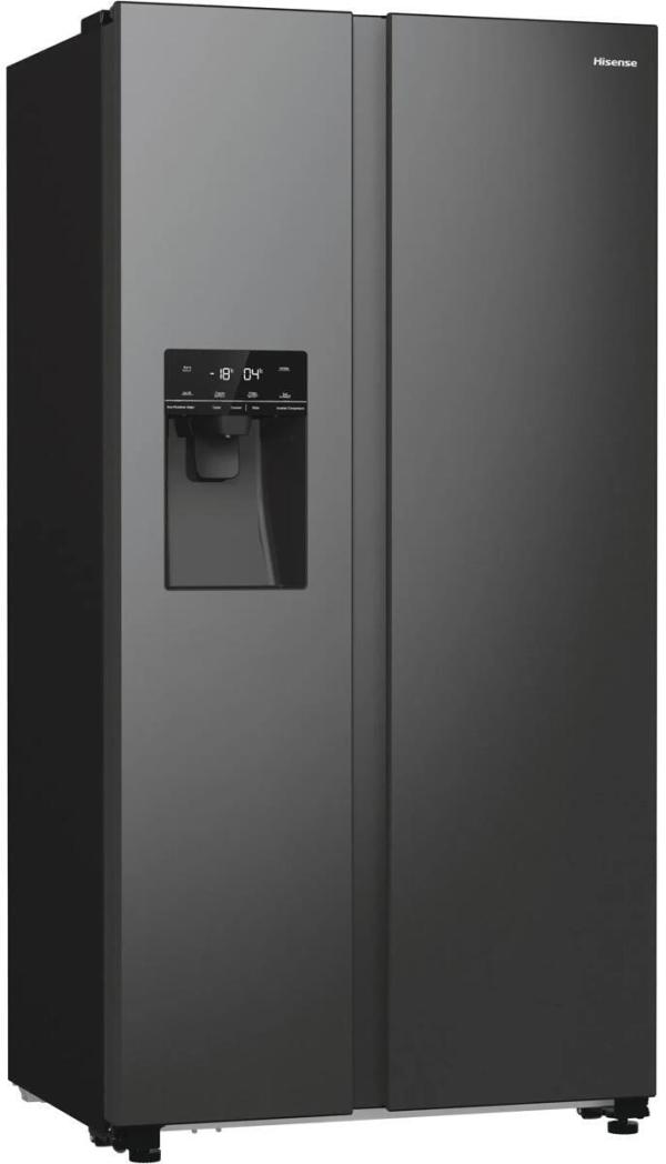 ARDEBO.de Hisense RS5P535NTFE Stand Side by Side Kombination, 91,5 cm breit, 566 L, Total No Frost, Wassertank, Eis-/Wasserspender, Multi Air Flow, Edelstahl schwarz
