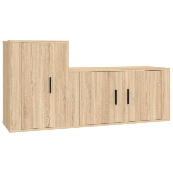 2-tlg. TV-Schrank-Set Sonoma-Eiche Holzwerkstoff