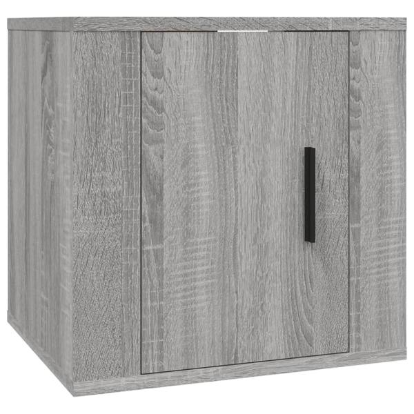 3-tlg. TV-Schrank-Set Grau Sonoma Holzwerkstoff