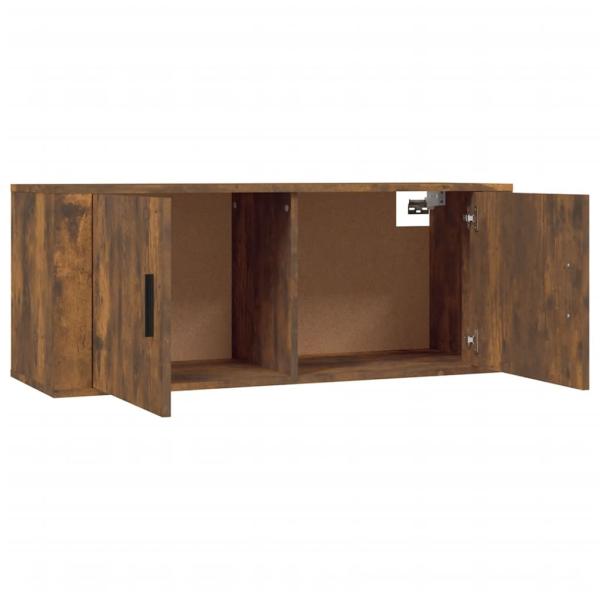 3-tlg. TV-Schrank-Set Räuchereiche Holzwerkstoff