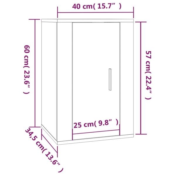 ARDEBO.de - 2-tlg. TV-Schrank-Set Weiß Holzwerkstoff