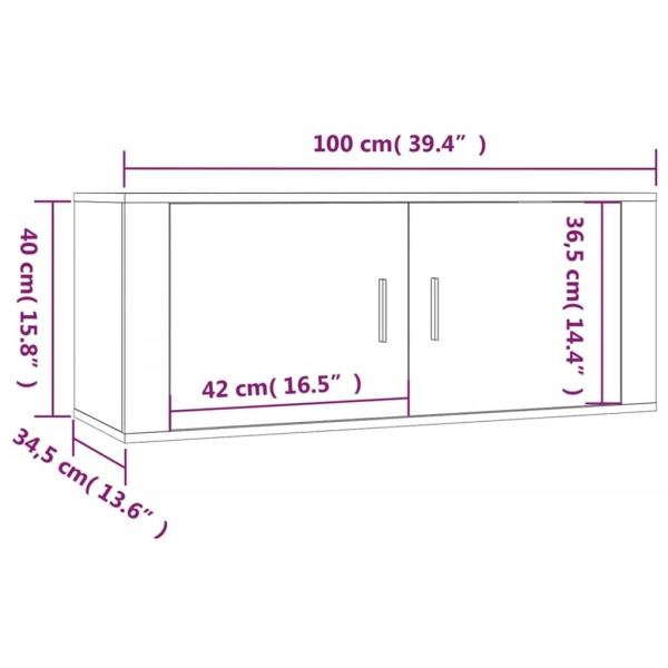 ARDEBO.de - 4-tlg. TV-Schrank-Set Weiß Holzwerkstoff