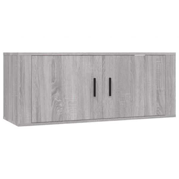 2-tlg. TV-Schrank-Set Grau Sonoma Holzwerkstoff