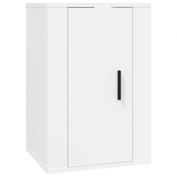 3-tlg. TV-Schrank-Set Weiß Holzwerkstoff
