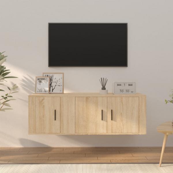 ARDEBO.de - 2-tlg. TV-Schrank-Set Sonoma-Eiche Holzwerkstoff
