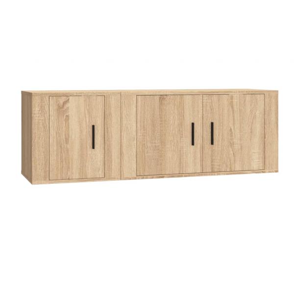 2-tlg. TV-Schrank-Set Sonoma-Eiche Holzwerkstoff