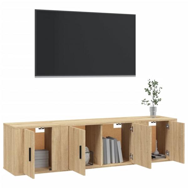 3-tlg. TV-Schrank-Set Sonoma-Eiche Holzwerkstoff