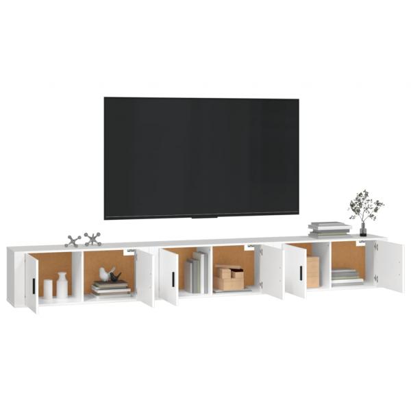 TV-Wandschränke 3 Stk. Weiß 100x34,5x40 cm