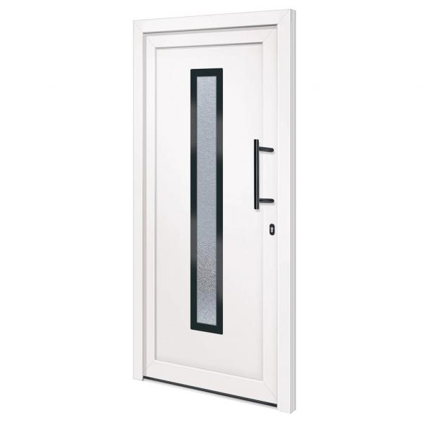 Haustür Weiß 98x208 cm PVC
