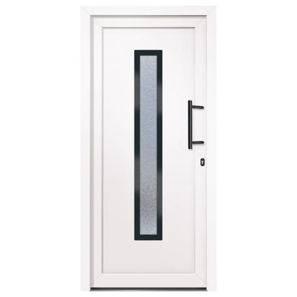 Haustür Weiß 98x208 cm PVC
