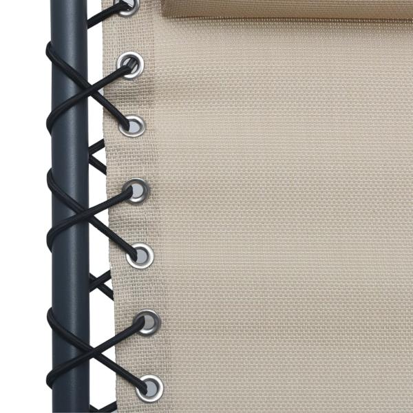 Liegestuhl Klappbar Creme Textilene