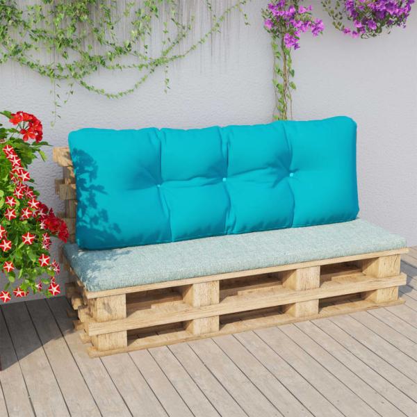 ARDEBO.de - Palettenkissen Türkis 120x40x12 cm Stoff