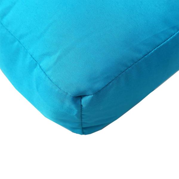 Palettenkissen Türkis 120x40x12 cm Stoff