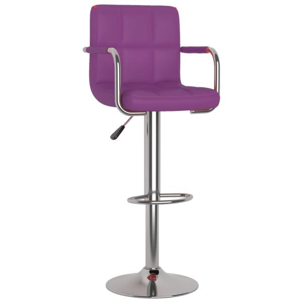 Barhocker 2 Stk. Lila Kunstleder