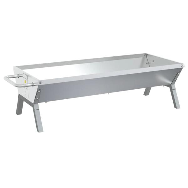 Grill Silbern 118x42x30,5 cm Edelstahl