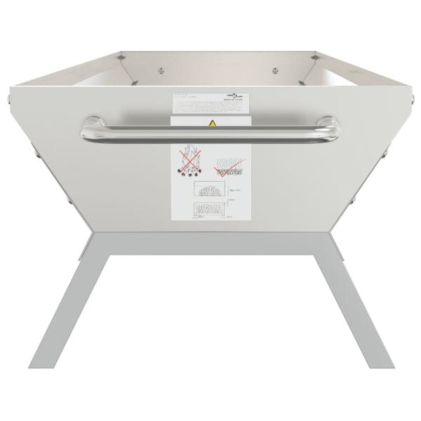 Grill Silbern 118x42x30,5 cm Edelstahl