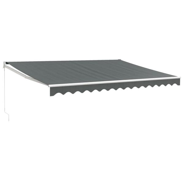 Markise Einziehbar Anthrazit 4x3 m Stoff und Aluminium