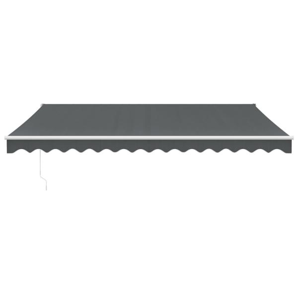 Markise Einziehbar Anthrazit 4x3 m Stoff und Aluminium