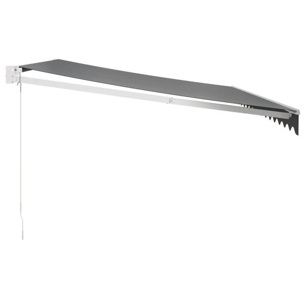 Markise Einziehbar Anthrazit 4x3 m Stoff und Aluminium