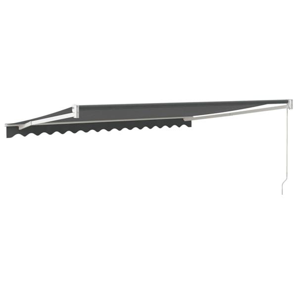 Markise Einziehbar Anthrazit 4x3 m Stoff und Aluminium