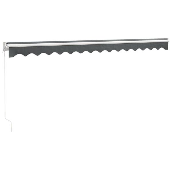 Markise Einziehbar Anthrazit 4x3 m Stoff und Aluminium