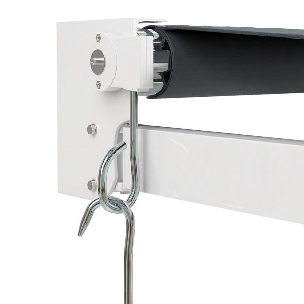 Markise Einziehbar Anthrazit 4x3 m Stoff und Aluminium
