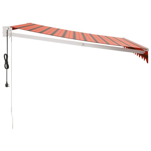 Elektrische Markise mit Kurbel Orange und Braun 3,5x2,5 m