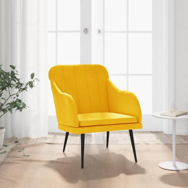 ARDEBO.de - Sessel Gelb 63x76x80 cm Samt