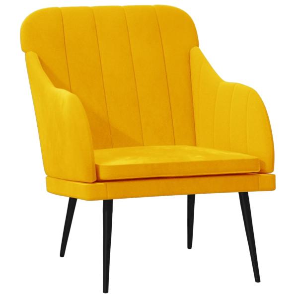 Sessel Gelb 63x76x80 cm Samt