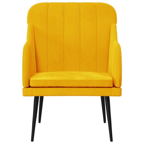 Sessel Gelb 63x76x80 cm Samt