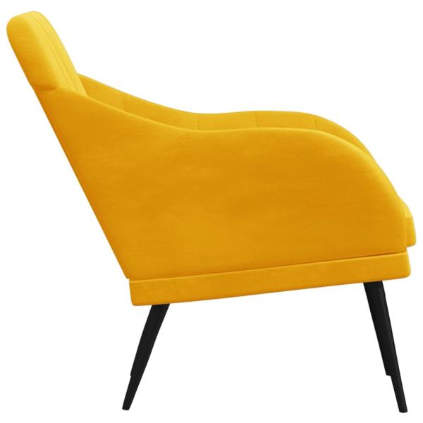 Sessel Gelb 63x76x80 cm Samt