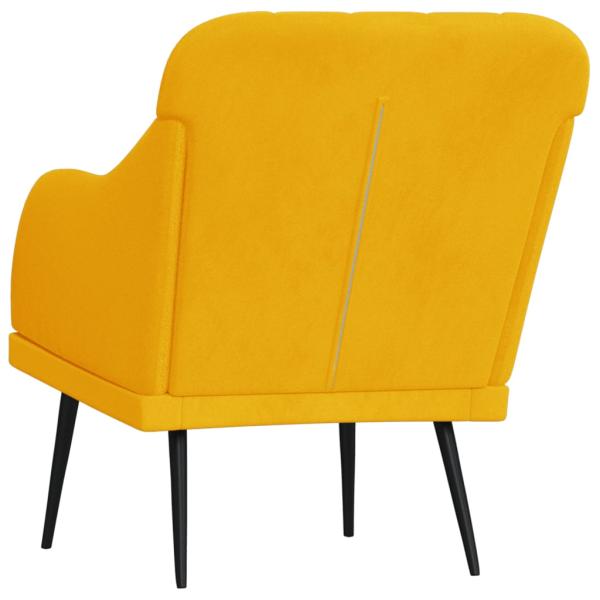 Sessel Gelb 63x76x80 cm Samt