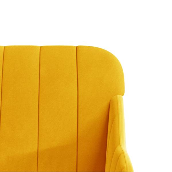 Sessel Gelb 63x76x80 cm Samt