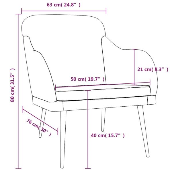 Sessel Gelb 63x76x80 cm Samt