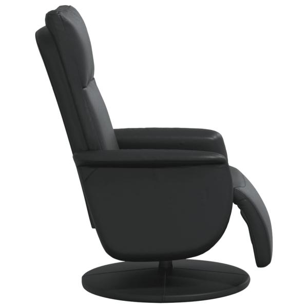 Relaxsessel mit Fußteil Schwarz Kunstleder