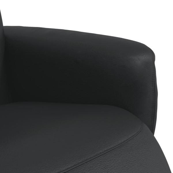 Relaxsessel mit Fußteil Schwarz Kunstleder